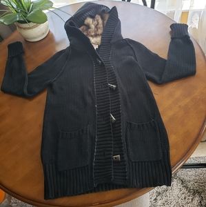 Mossimo M faux fur lined hooded sweater